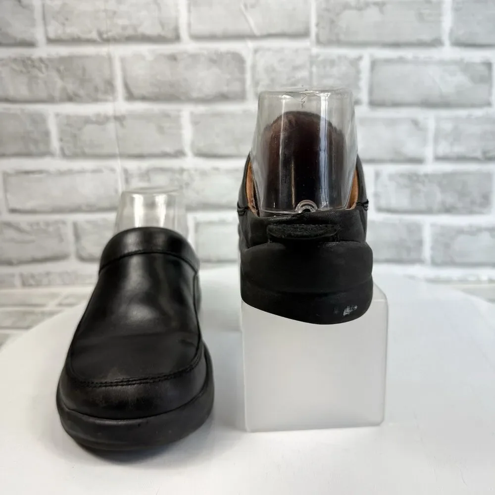 Birkenstock Footprints Ashby Clogs Women Size 39 US 8 Black Leather Mules